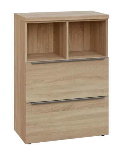 SIN 3 - 82ZN kancelářská skříň, 2-zásuvková/nika, 1120x800x400, dub bardolino